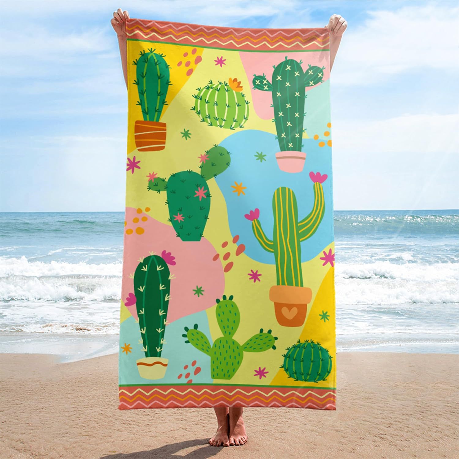 Transfronterizos toalla de playa JIT toalla impresa de microfibra rápida secado toalla deportiva TEMU envío a tiempo