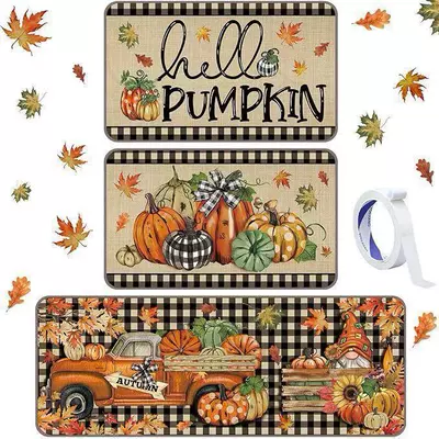 floor mat three-piece set, corridor dirt-resistant | Avtomobil döşəmə paspasları - christmas-7-4060cm-short-style-on-top-crystal-velvet