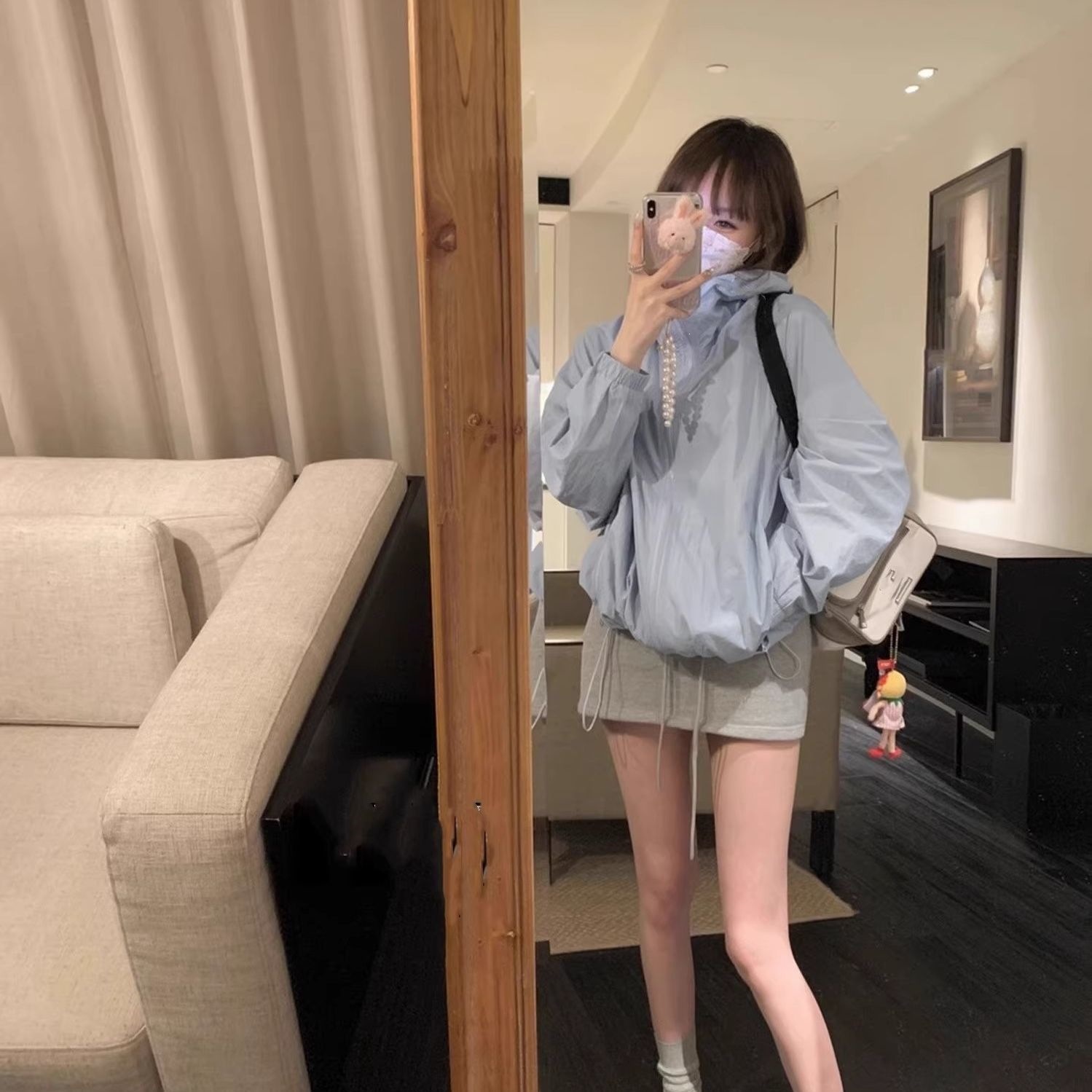 Women's Sun Protection Clothing 2026 Summer New Style Drawstring Hooded Breathable Windbreaker Loose Thin Sun Protection Jacket