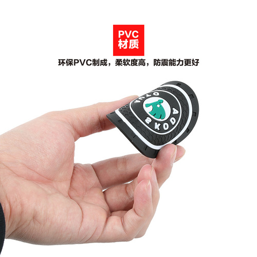 Car Water Cup Mat Car Logo Interior Anti-Slip Pad Car Logo Card Slot Cup Mat Silicone Storage Pad Decorative Accessory