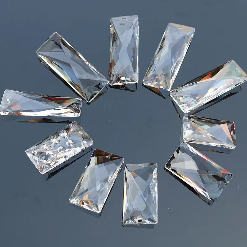 多面长条水晶灯配件带孔挂件 门帘吊珠30*100、30*76宝塔、八角