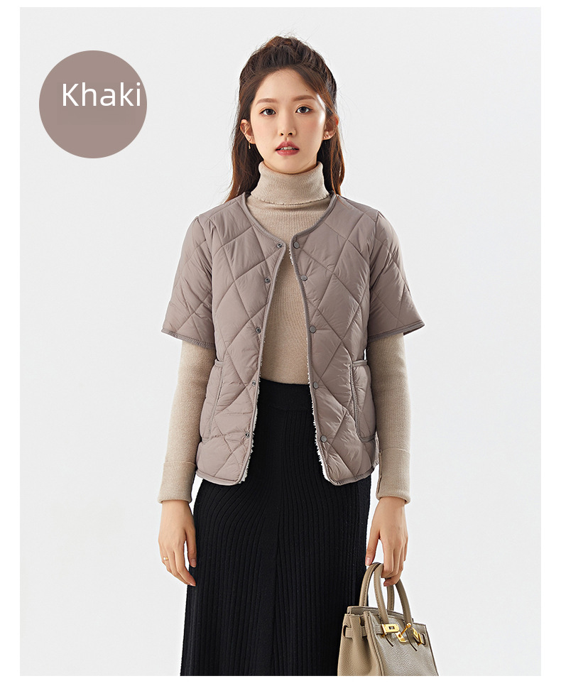 Varm vinterjacka för damer med fleecefoder för äldre kvinnor_voghion.com