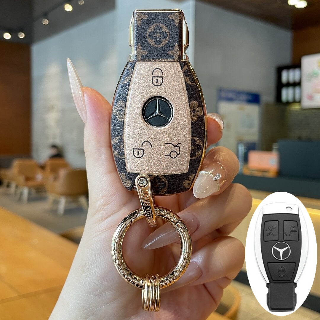 Suitable for Mercedes-Benz Cls Key Cover, High-End C-Class B-Class Full-Cover Cla/Eqb/Eqa Exquisite Buckle Chain Gle/Glc