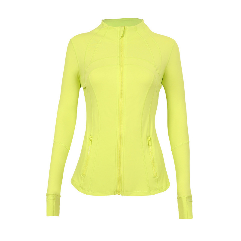 Fluorescent green stand collar jacket original label