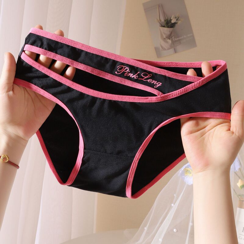 Dopamine sweet girl underwear women's sweet pure desire girl's cotton crotch women's briefs sexy lace-up girl's shorts