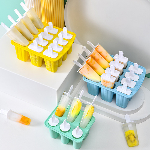 New Platinum Silicone Popsicle Mold Children's Cute DIY Ice Tray Cartoon Popsicle Mold Ice Cream Mold Ice Tray