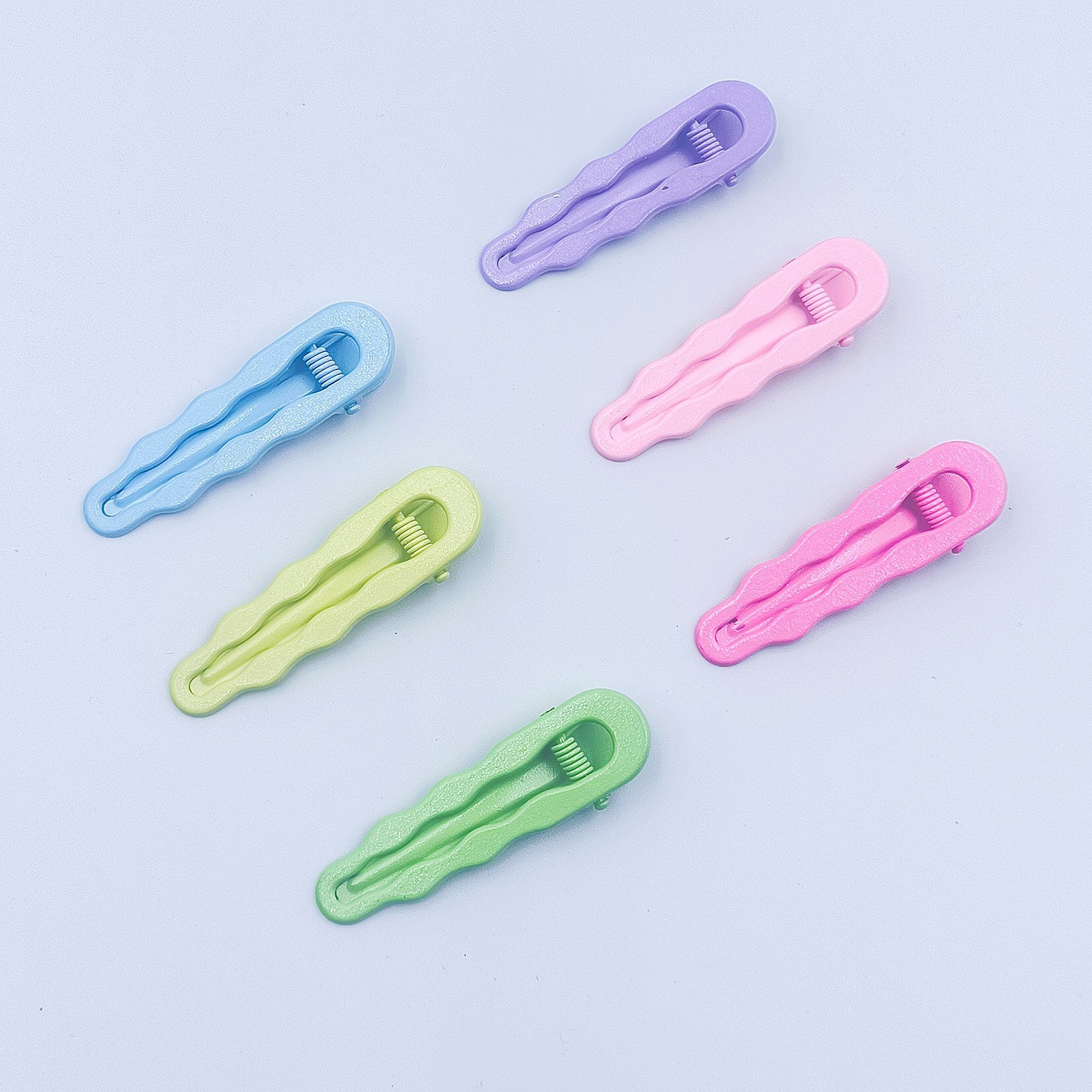 6cm Cloud Glossy Enameled Candy Colored Butter Glue Water Drop Wave Edge Clip DIY Hair Clip Hair Accessory Base Clip Accessories