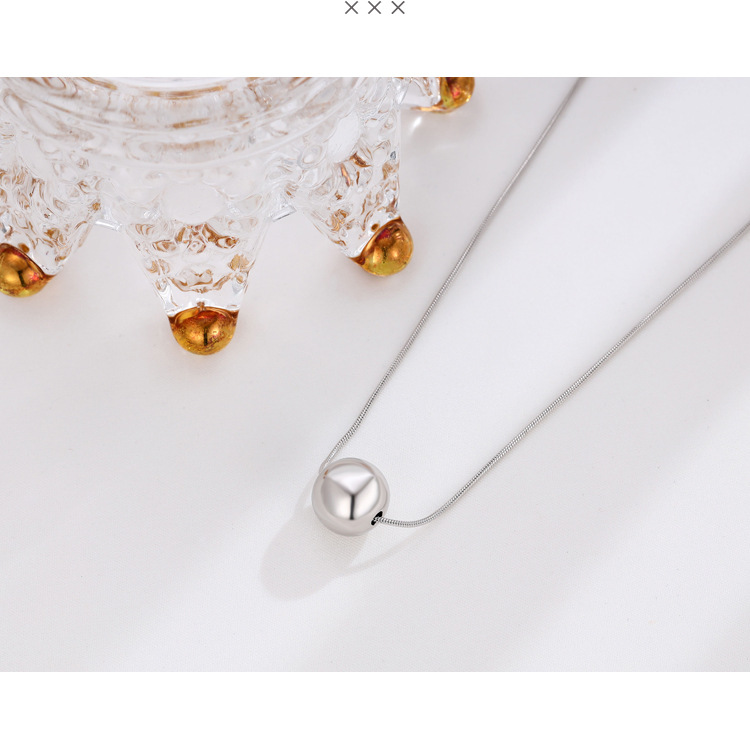 Simple Style Geometric Sterling Silver Plating Necklace 1 Piece