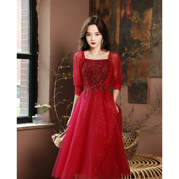 Burgundy, long