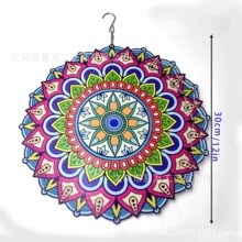 跨境新品金属雕塑猫头鹰动感悬挂旋转装饰室内室外庭院和草坪装饰