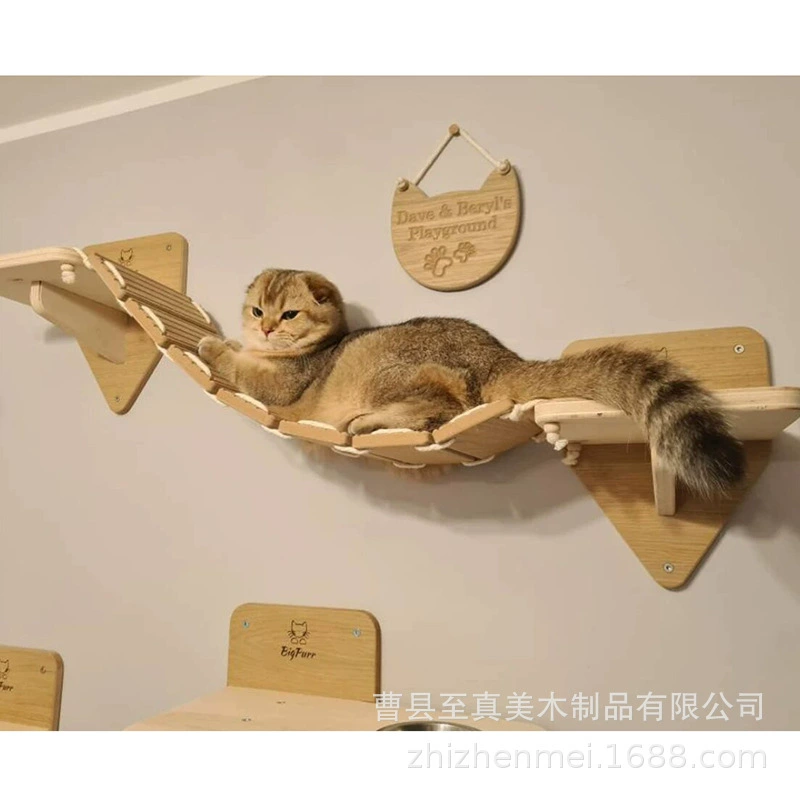 Настенная стойка для лазанья из цельного дерева, интегрированная многофункциональная большая настенная Роскошная настенная стойка для кошачьего домика, стойка для лазанья для кошек, платформа для прыжков
