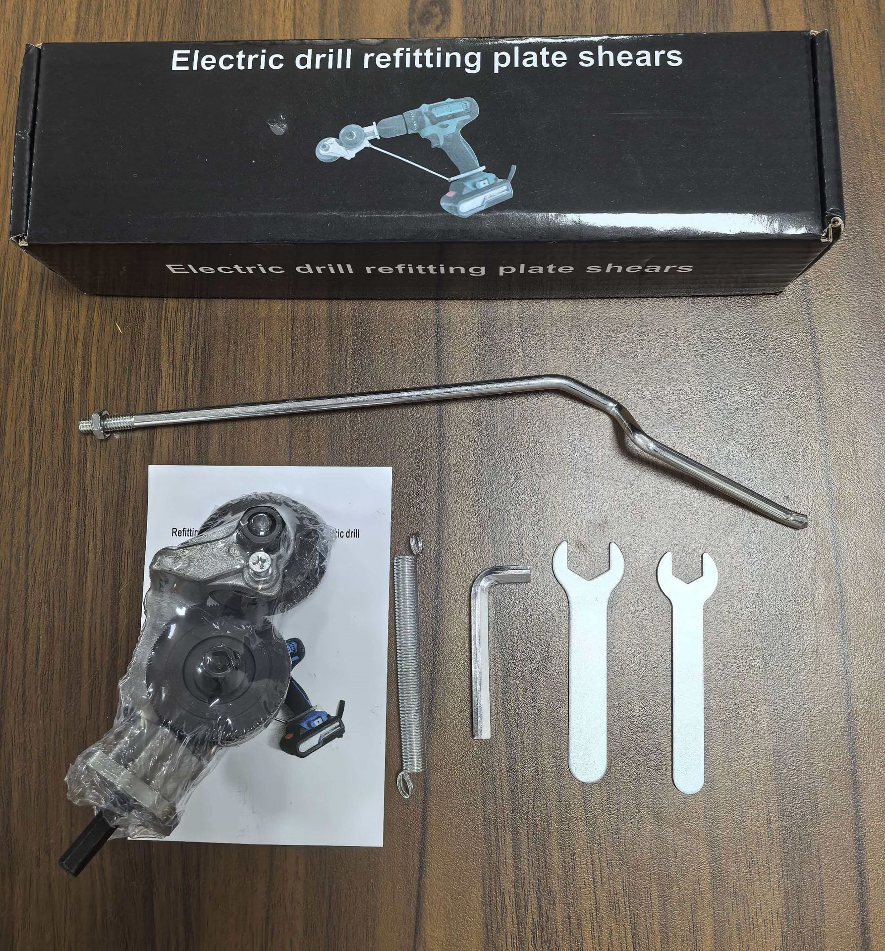 Electric drill converted into shears - lithium battery model