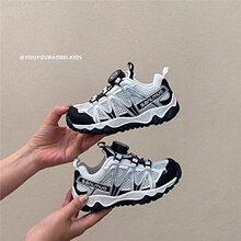 2026新夏款儿童鞋潮牌3R男女中大童网面透气防滑运动旋转扣老爹鞋