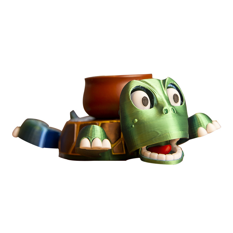 Shake sonido con el mismo tipo de cojín de taza de tortuga graciosa, presione Wang Ba, juguete de descompresión de la tortuga, artefacto de impresión 3D.