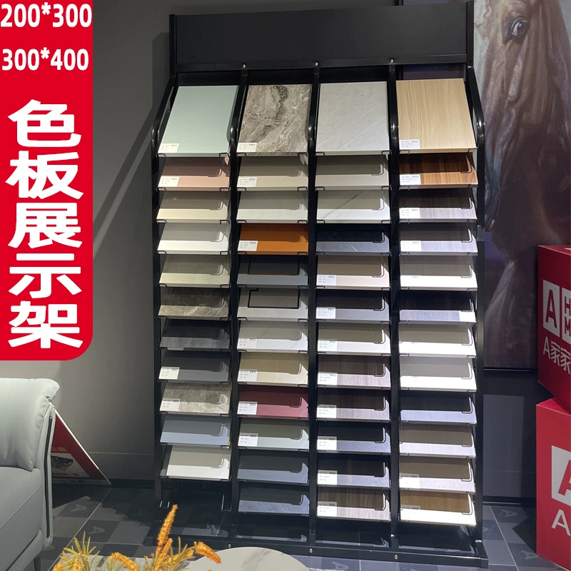 Цветная пластина стеллаж для выставки товаров двери шкафа образца стеллаж для хранения карт цвета керамическая плитка бамбуковое волокно стеновая панель полка дисплея