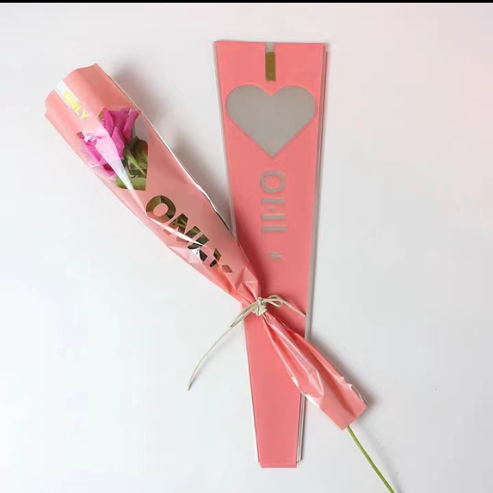 Bolsa de embalaje de flores, bolsa individual de rosas, tienda de flores, bolsa de embalaje de ramo transparente diy, bolsa de ramo opp impermeable de alta gama