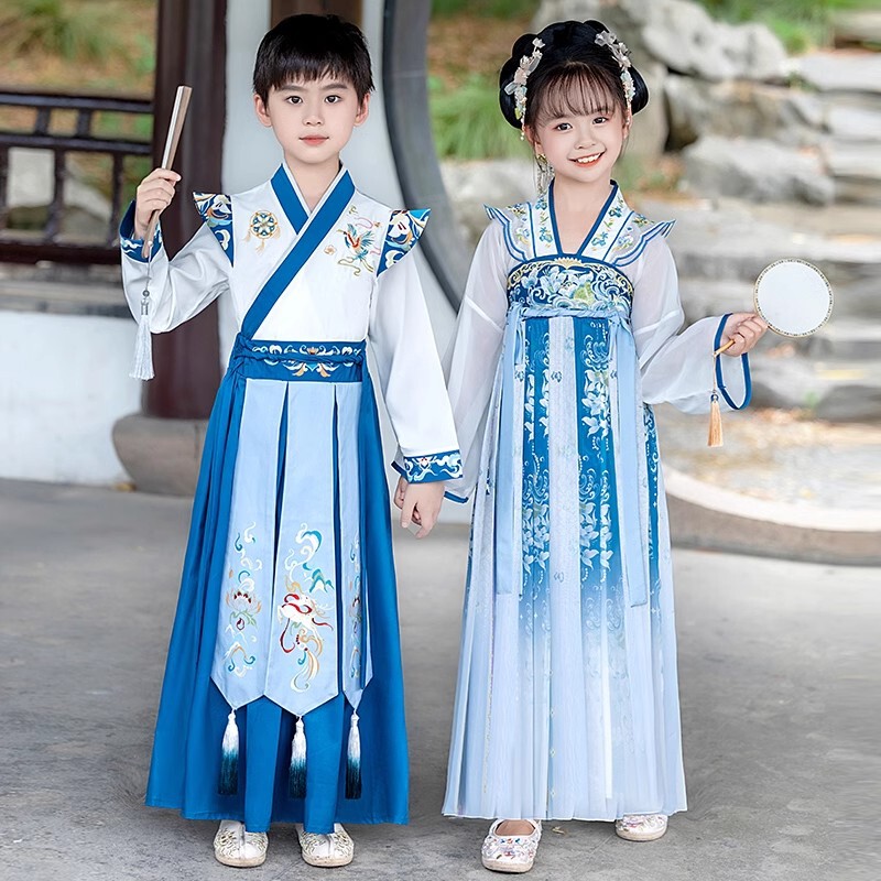 Boys' Hanfu Spring and Autumn Chinese Style Handsome Dress Kindergarten Children's Hanfu Scholar Traditional Chinese Performance Costume