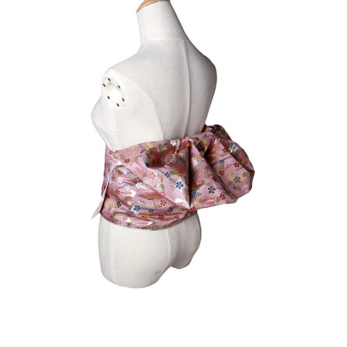 Japanese kimono bathrobe obi with Japanese-style sash, bow tie, brocade pattern fabric, shaped bow tie waist sash, multiple styles