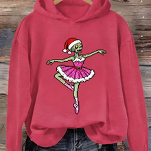 圣诞节卫衣 亚马逊跨境 2025春季女士连帽衫 圣诞节休闲卫衣