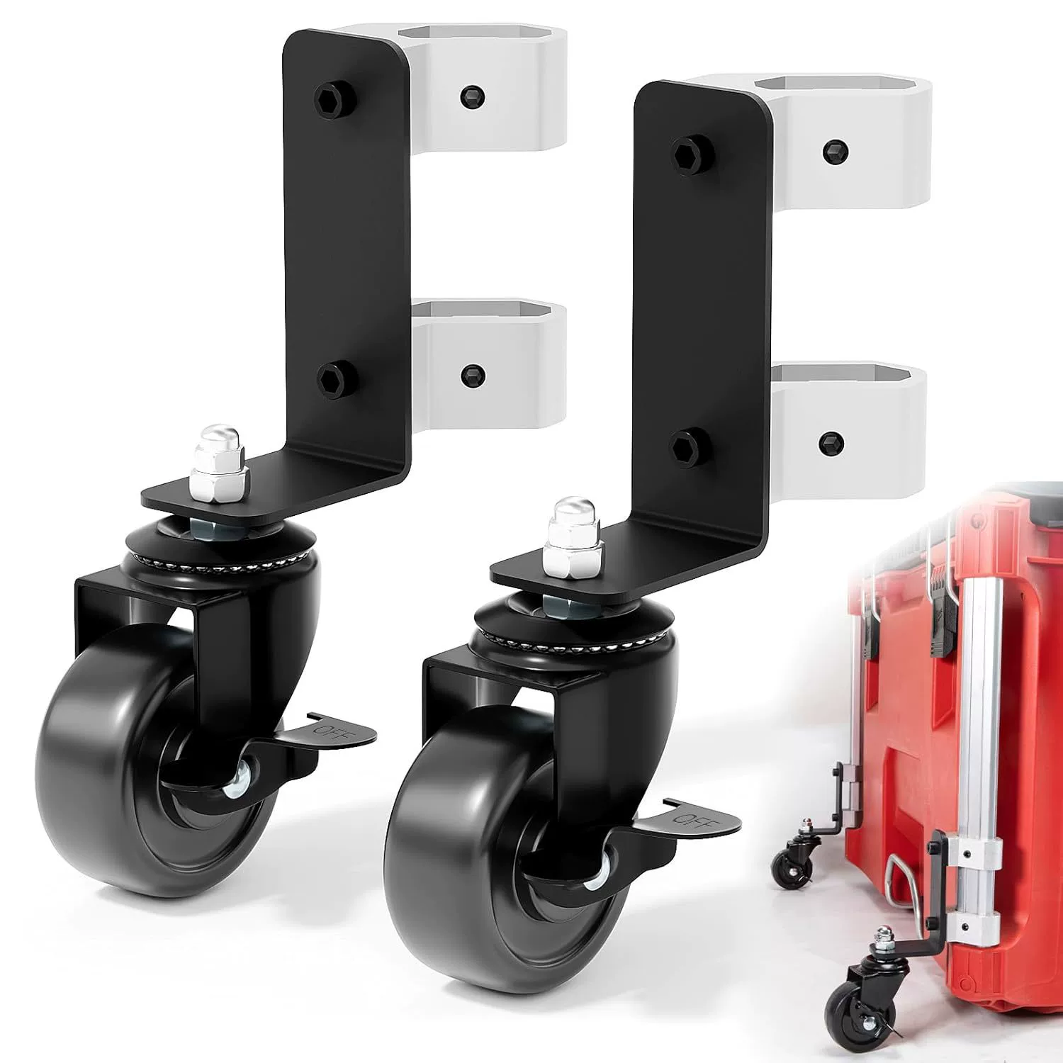 Модернизированные передние колеса из стальной конструкции, подходят для комплекта роликов для ящика для инструментов, 2 шт.