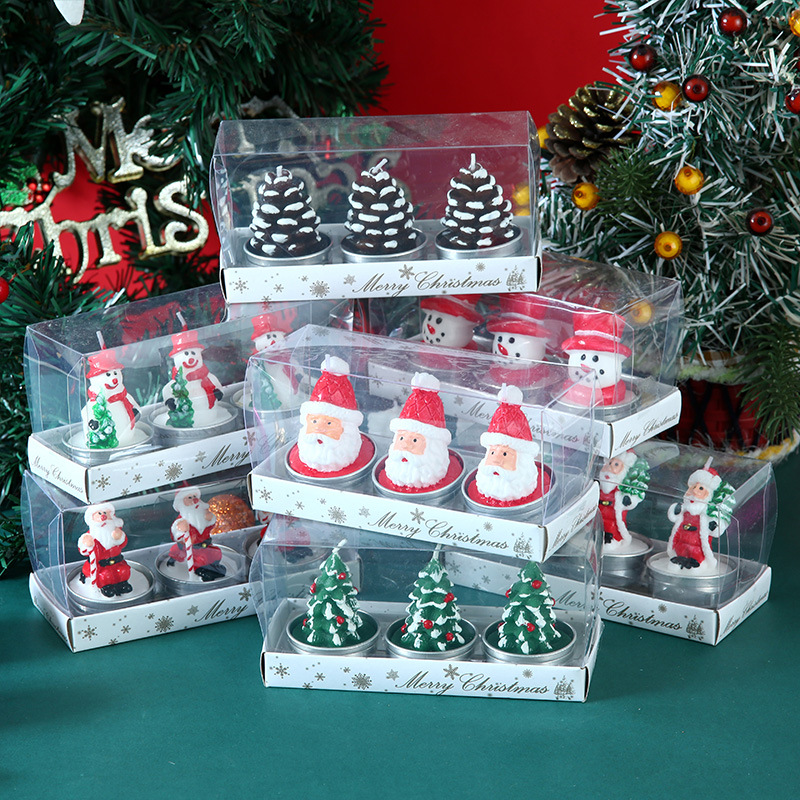 Christmas Christmas Tree Santa Claus Paraffin Christmas Candle 1 Set display picture 14