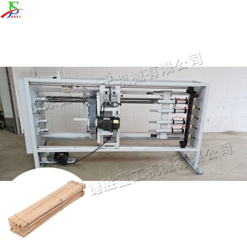 Cuatro estaciones cruz picadora varilla de madera ligeradora tipo suelo varilla redonda de madera máquina de formación máquina de picadora automática