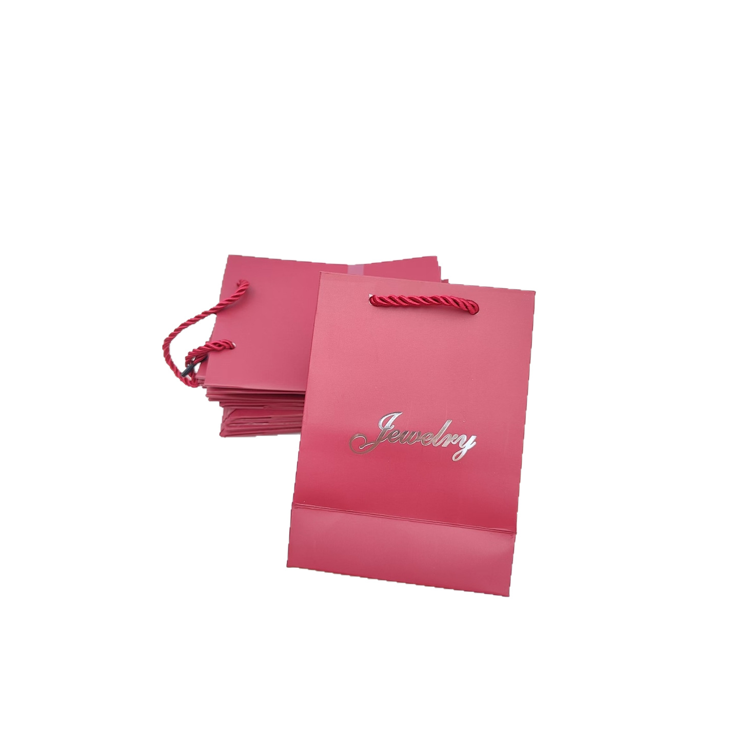 珠宝首饰盒袋子 首饰包装盒手提袋 礼品礼物卡纸印英文LOGO手提袋