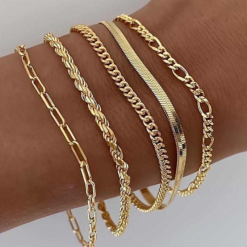 Stainless Steel Gold Bracelet, Cross-Border Hot-Selling Women's 18K Real Gold Plated Fashion Versatile Bracelet Wholesale Titanium Steel Bracelet Stainless Steel Gold Bracelet, Cross-Border Hot-Selling Women's 18K Real Gold Plated Fashion Versatile Bracelet Wholesale Titanium Steel Bracelet