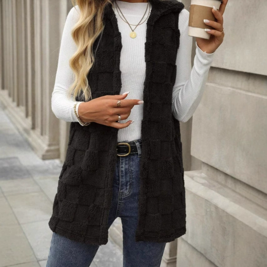 Женский жилет из шерсти ягнёнка, европейско-американский стиль, зима 2025, новинка, модный жилет, одежда