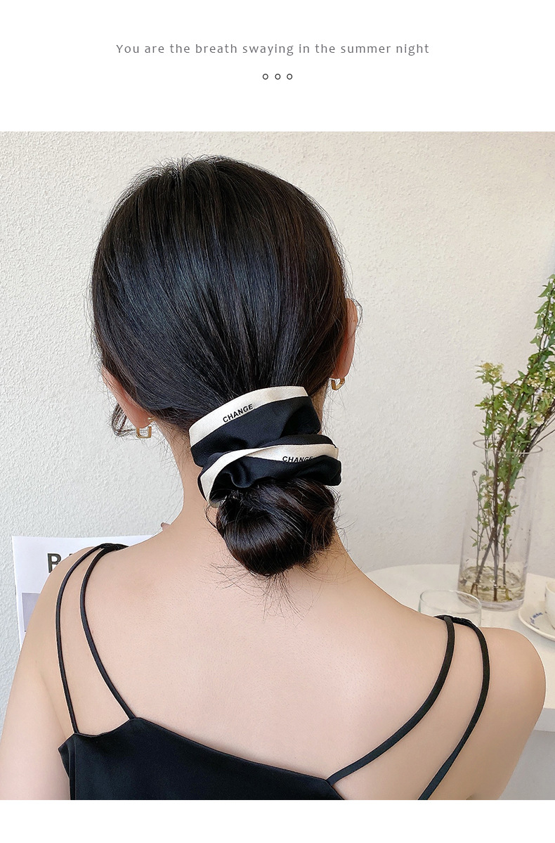 Fashion Letter Color Block Cloth Hair Tie 1 Piece display picture 3