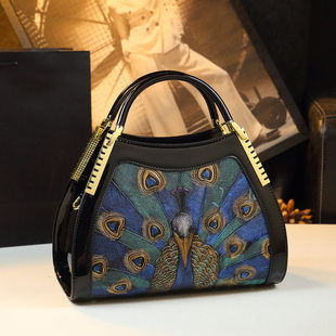 Cheongsam, shoulder bag, elegant one-shoulder bag, city style, genuine leather