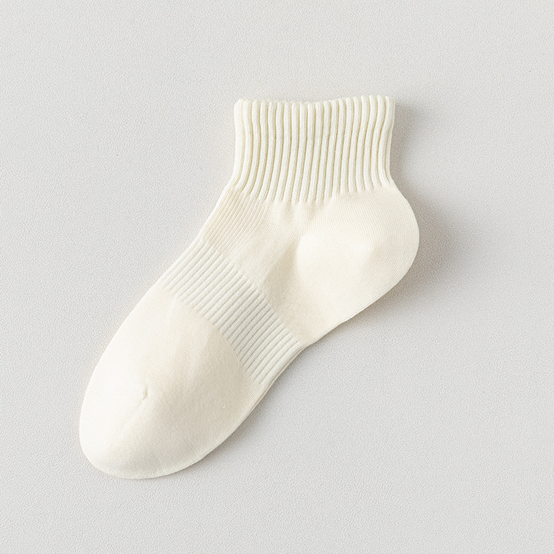 Calcetines de barco de algodón sólido, calcetines de mujer, calcetines de algodón resistentes a las bolas, sin costuras de hueso, embalaje independiente, calcetines absorbentes de sudor al por mayor