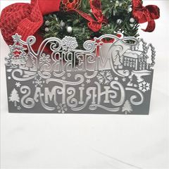 Christmas greeting card embossed knife mold etching process DIY carbon steel mold greeting card making Scrapbook cutting template
