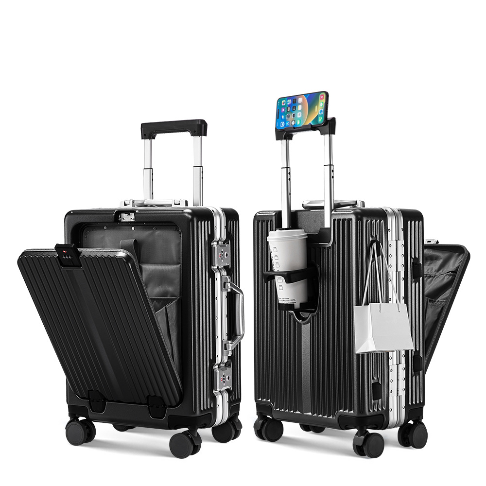 원클릭 전면 개방형 트렁크 24inch 낙하 방지 컴퓨터 가방 다기능 20inch 탑승 케이스 범용 휠 트롤리 케이스