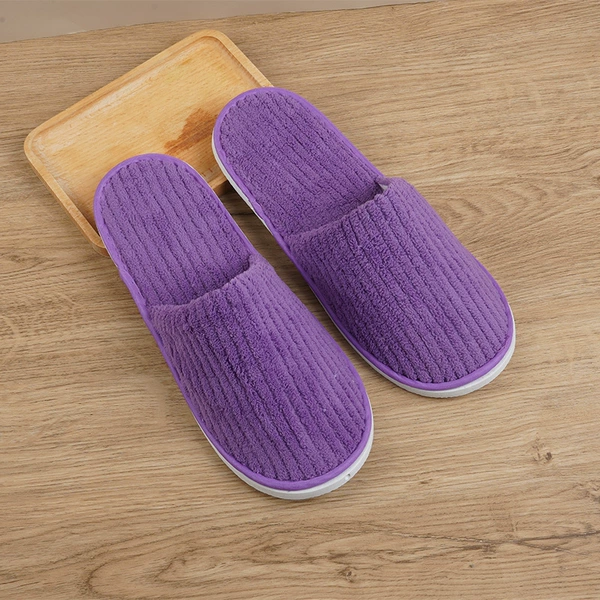 Purple coral slippers