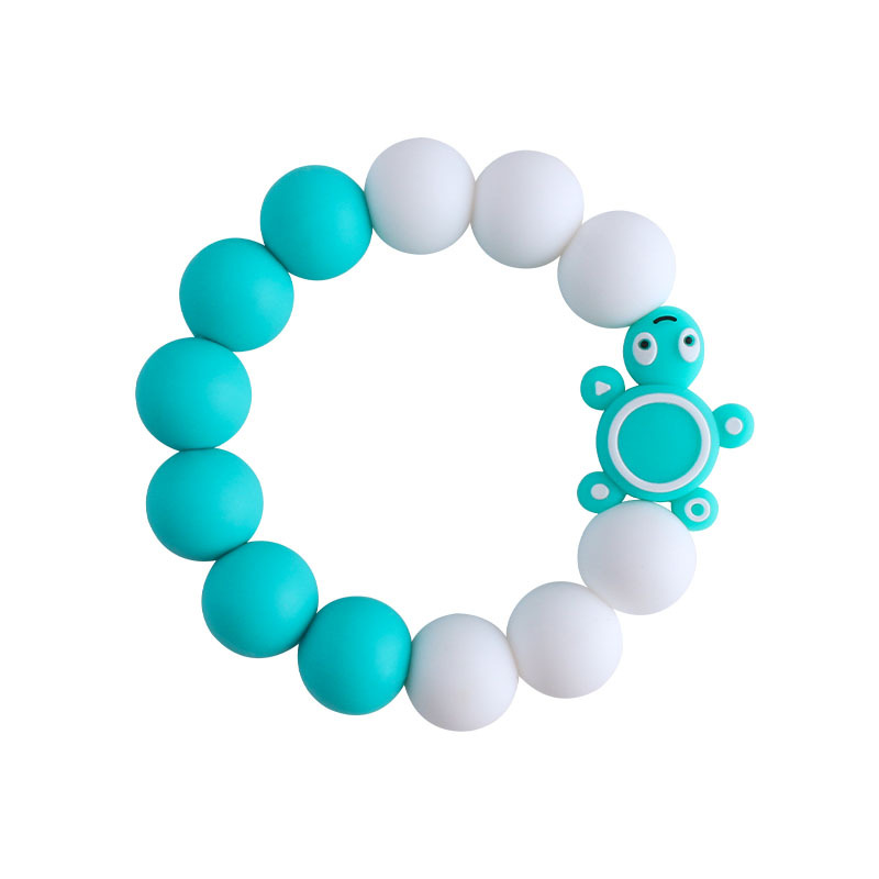 Nuevo DIY creativo de dibujos animados de silicona juguete bebé animal de dibujos animados aguacate pulsera de silicona teether stick