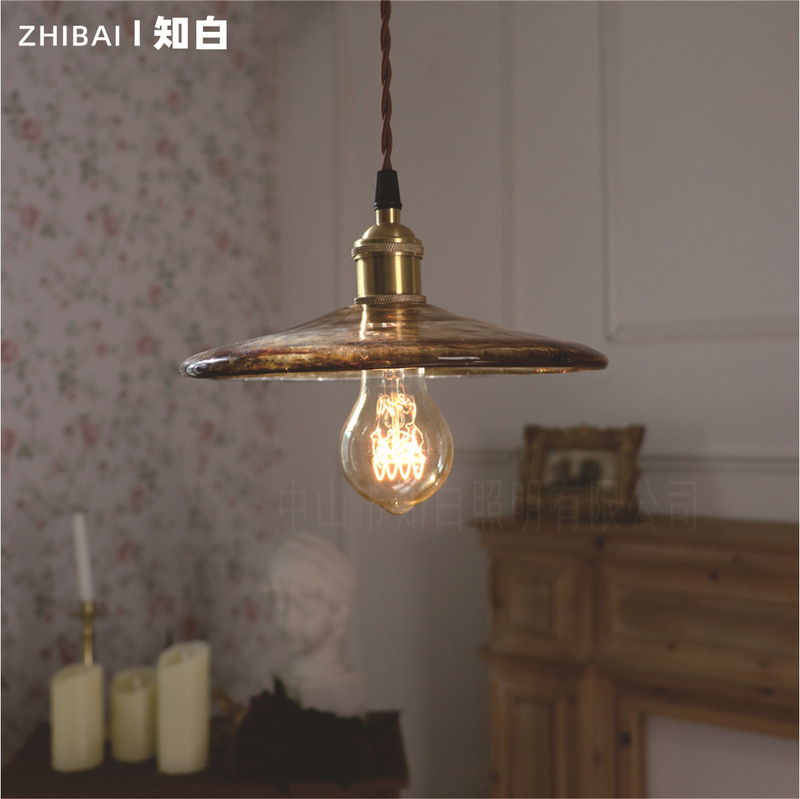 Japanese-Style Retro Brass Restaurant Pendant Light, Simple Nordic Bay Window Foyer Clothing Store Dining Table Glass Bar Counter Lighting Japanese-Style Retro Brass Restaurant Pendant Light, Simple Nordic Bay Window Foyer Clothing Store Dining Table Glass Bar Counter Lighting
