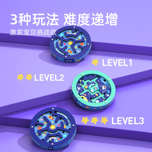 mideer double-sided ball maze game children's concentration training space logical thinking educational toys
