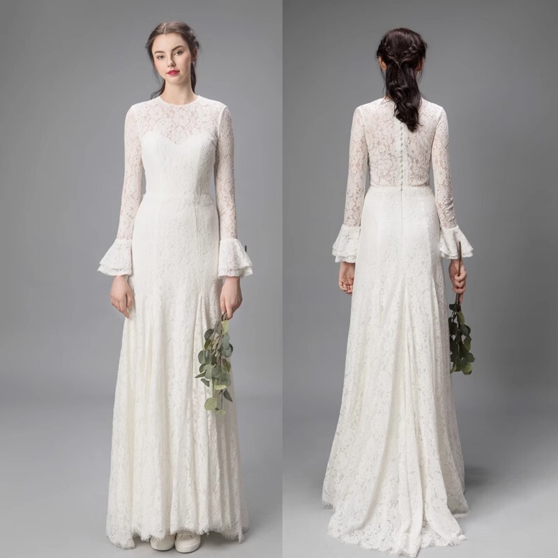 Light Wedding Dress 2026 New Style Sweet Princess Style Lace Fishtail Wedding Dress Outdoor Forest Style Lawn Dress Forest Style Travel Photography
