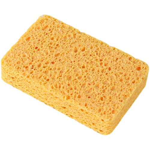 Wholesale wood pulp sponge square thickened kitchen scrubbing pot and dishwashing natural cleaning sponge for decontamination and water absorption