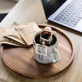 胡桃木托盘日式家用客厅酒店餐具点心盘茶盘茶杯创意圆形木质托盘