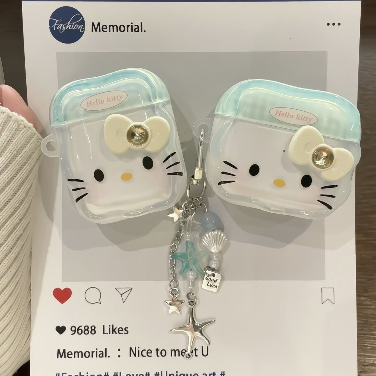 Ins Mint Cartoon Bow KT Cat Airpods 4 Case Apple Pro3 Bluetooth Headset Case