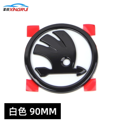 and rear standard crystal sharp Ming Car logo - white-front-mark-90mm