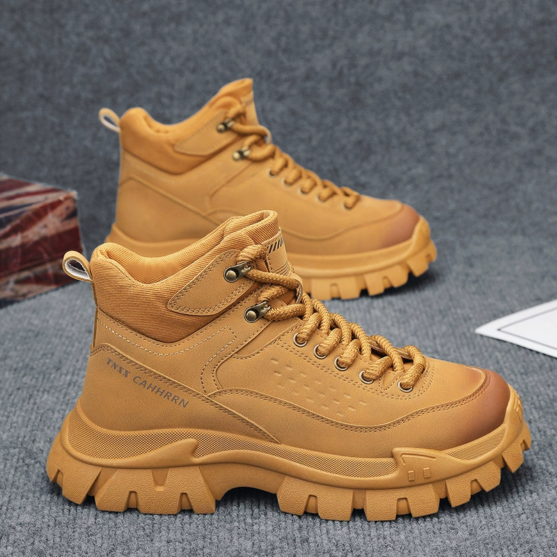Платформенные низкие мужские ботинки (Martens), массивная подошва, осенняя повседневная обувь, размеры 39–44