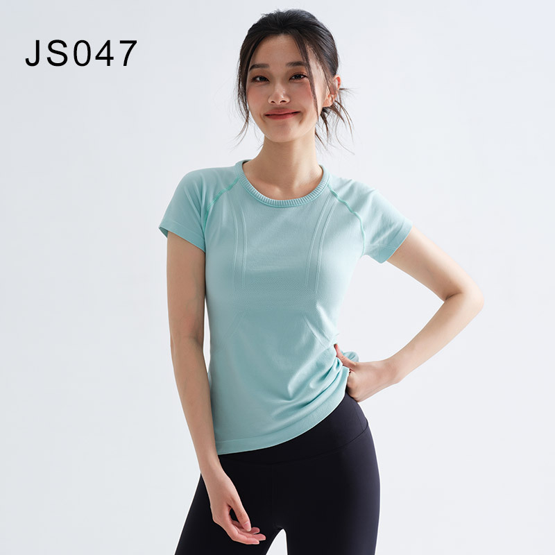 瑜伽服紧身衣运动健身短袖上衣速干透气跑步2025新款秋款羽毛球衣|undefined