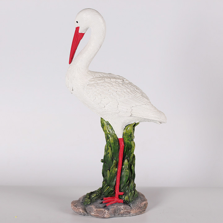 Simulated Resin Sculpture Flamingo Animal Sculpture Flamingo Decoration Indoor and Outdoor Beautiful Manufacturer Customization