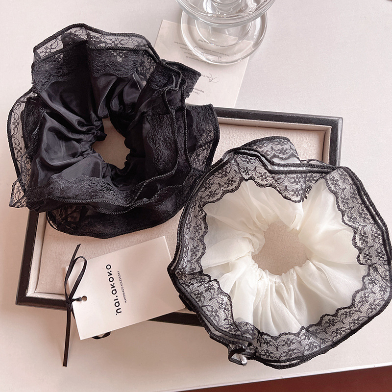 Grote koreaanse haarscrunchie voor dames elegant haaraccessoire_voghion.com