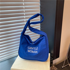 泰国Gentle woman包包刺绣字母棉服包包2025新款简约小众单肩包潮