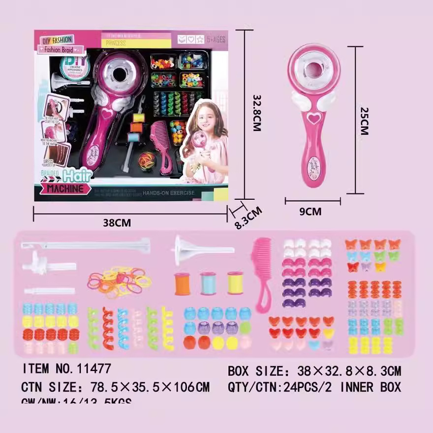 Dispositivo de trenzado de cabello mágico eléctrico transfronterizo accesorios para el cabello de maquillaje para niñas trenza DIY trenza de tres hilos artefacto de trenzado de cabello automático