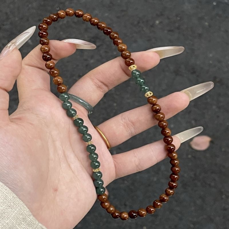 New Chinese Style Stacked Double-Circle Bracelets, Fashionable Two-Color Design, Essential Simple and Versatile Bracelets for Fairies